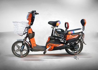 Chine Couleur orange électrique sans brosse du scooter 350W de vélomoteur de puissance élevée avec le tambour arrière avant fournisseur